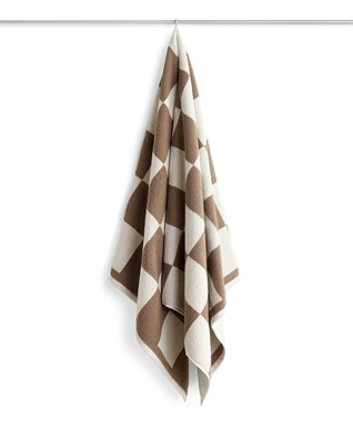 Check Badehåndklæde - Cappuccino